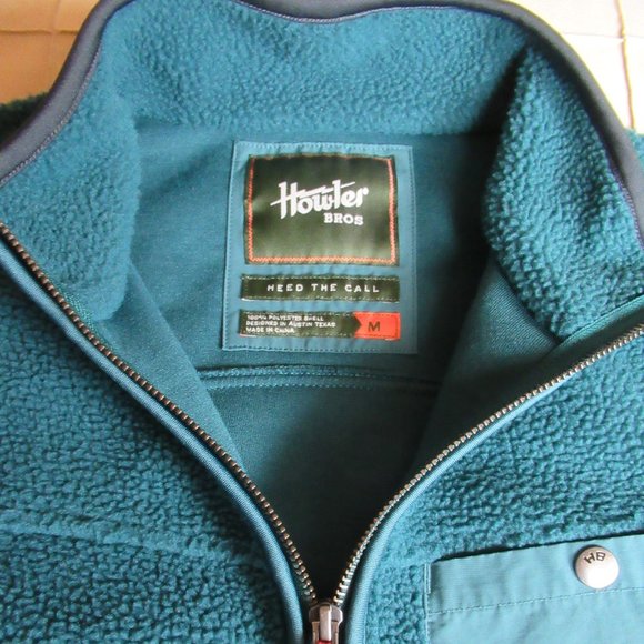 Howler Brothers Chisos Fleece Jacket Teal M - Picture 2 of 3